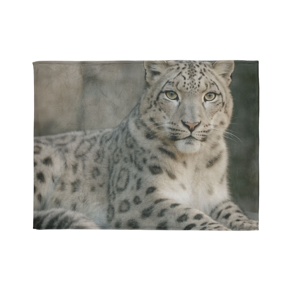 Hidden Realm Snow Leopard soft fleece blankets