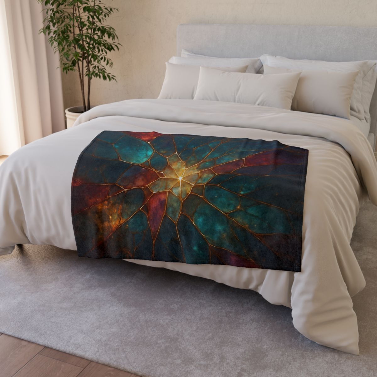 Prismatic Nebula Glasswork unique gift blanketscustom blankets