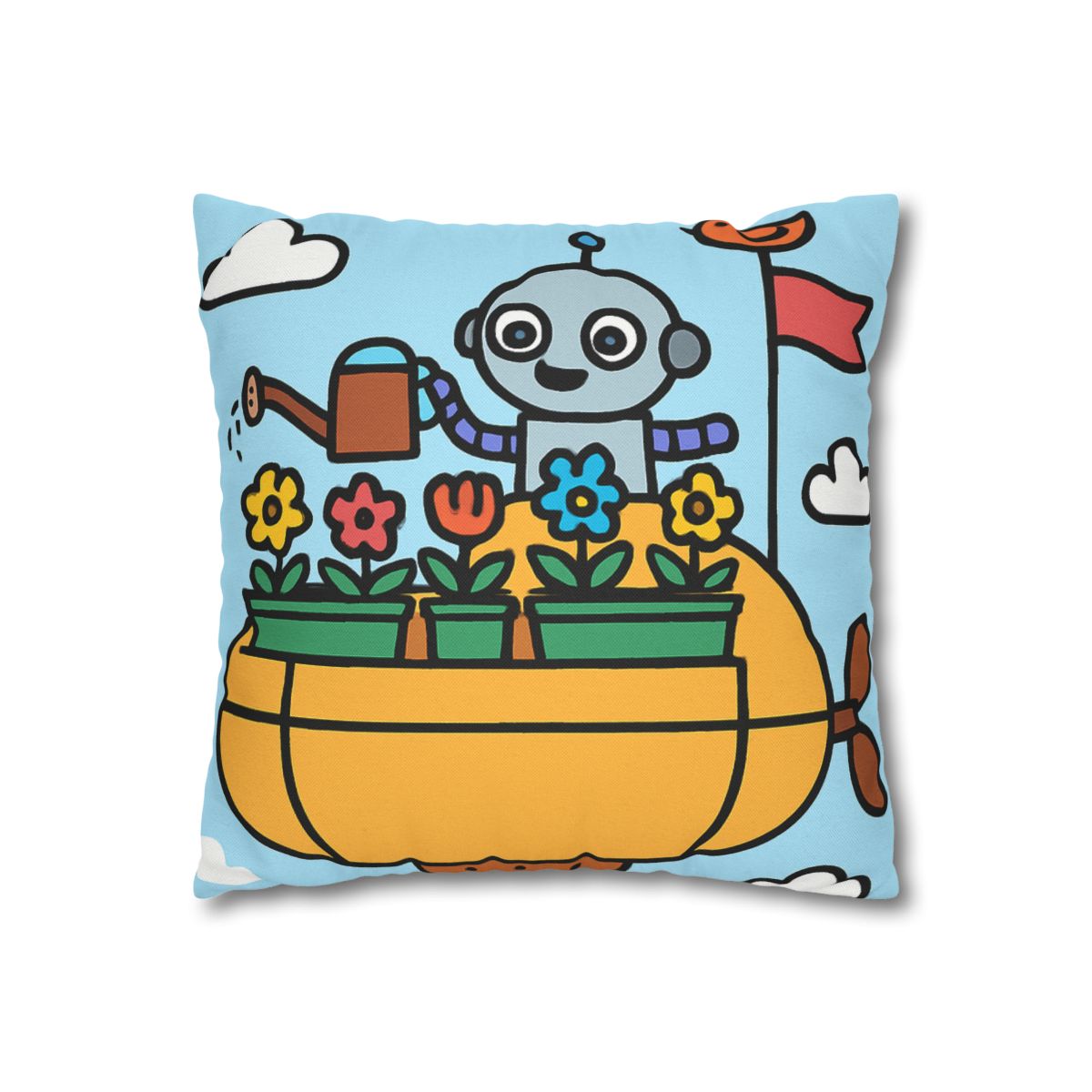 Sky Garden On A Friendly Airship trendy patterned pillow cases