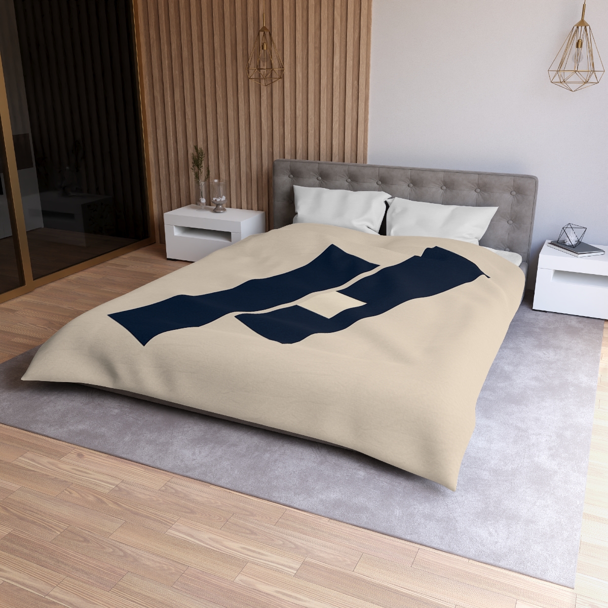 Quiet Diagonal Stack custom duvets