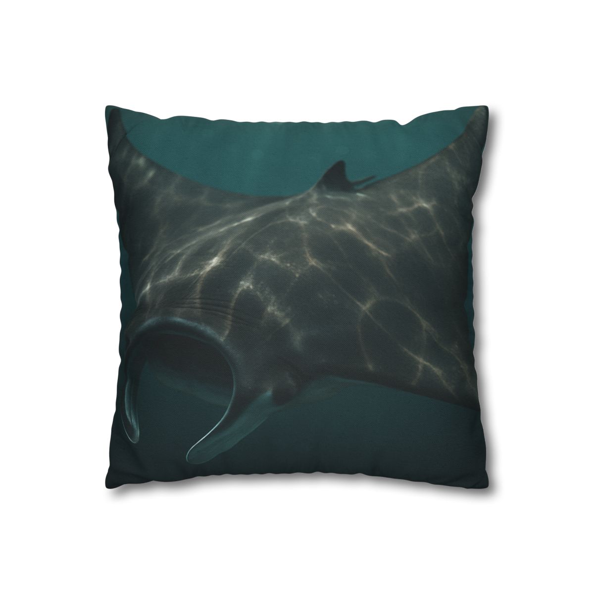 Moonlit Drift Giant Manta Ray designer print pillow cases