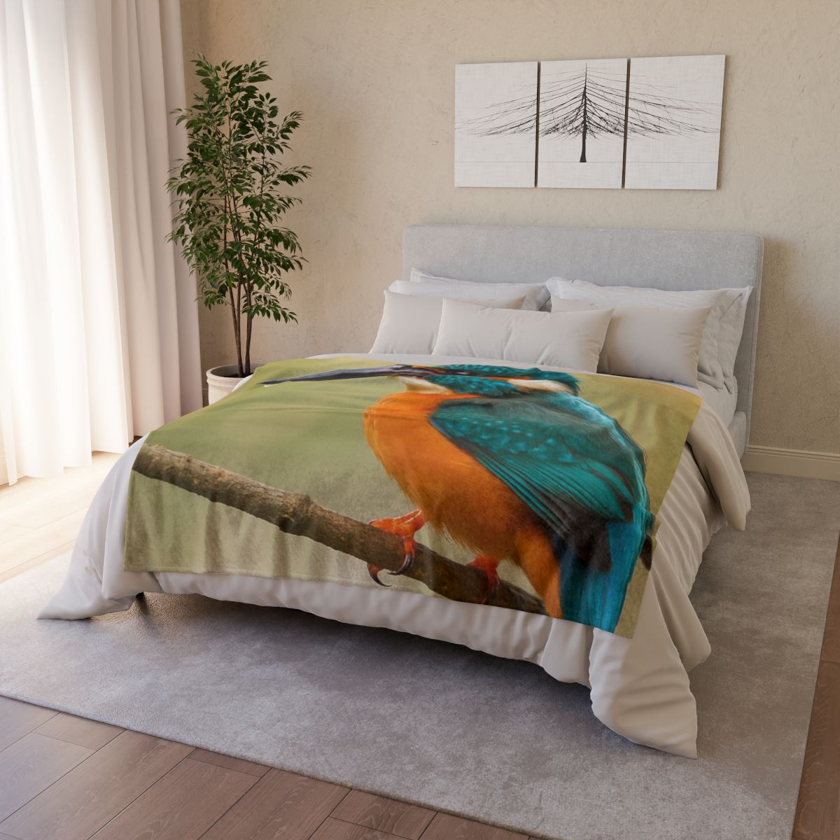 Emerald Flash Kingfisher custom blankets