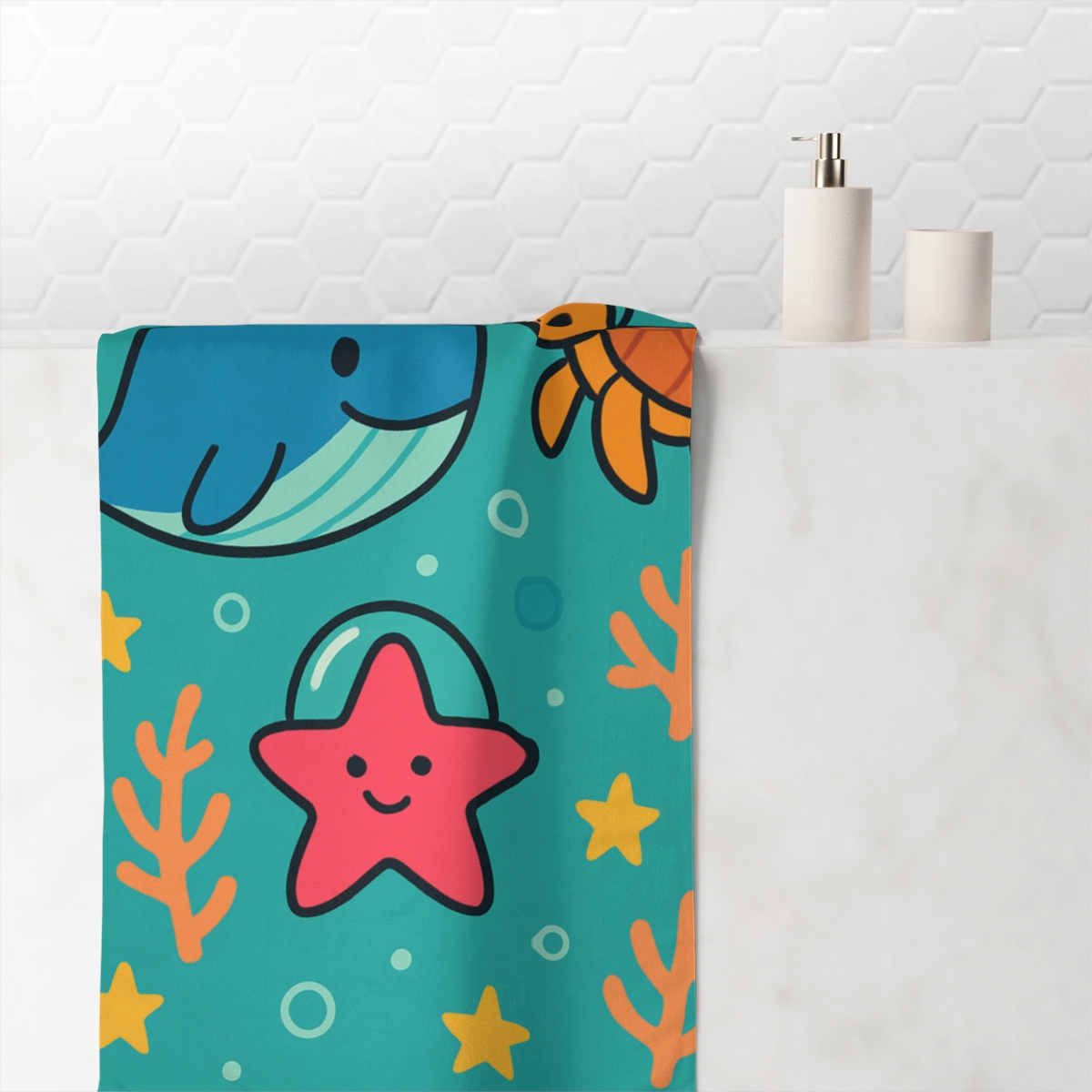 Starry Ocean Explorers comfortable face towels