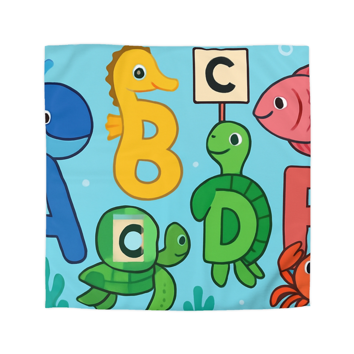 Coral Reef Alphabet Parade custom duvets