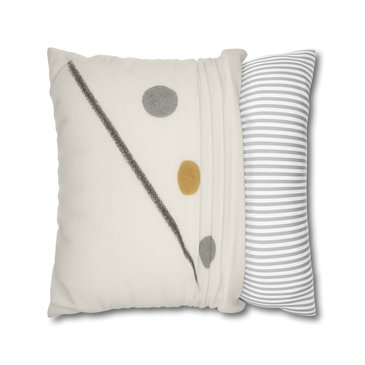 Diagonal Line And Triple Circles designer print pillow cases