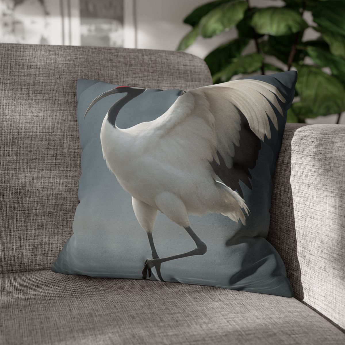 Mist Dancer Red Crowned Crane unique gift pillow cases