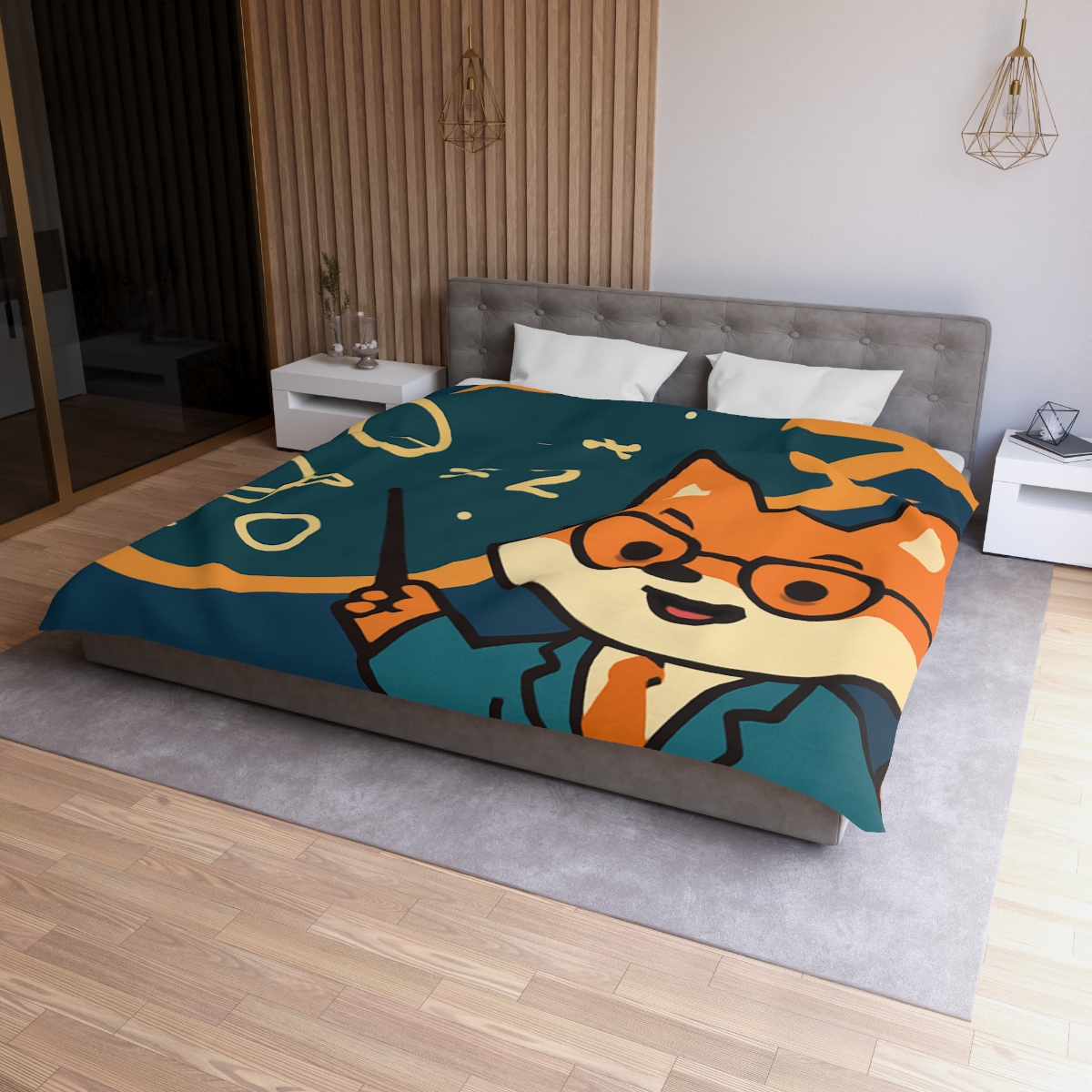 Comet Classroom With A Curious Fox soft comforter duvets