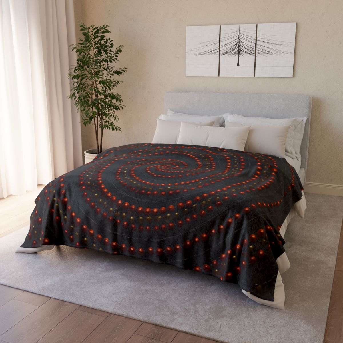 Spiral Seed Orbit personalized cozy blankets