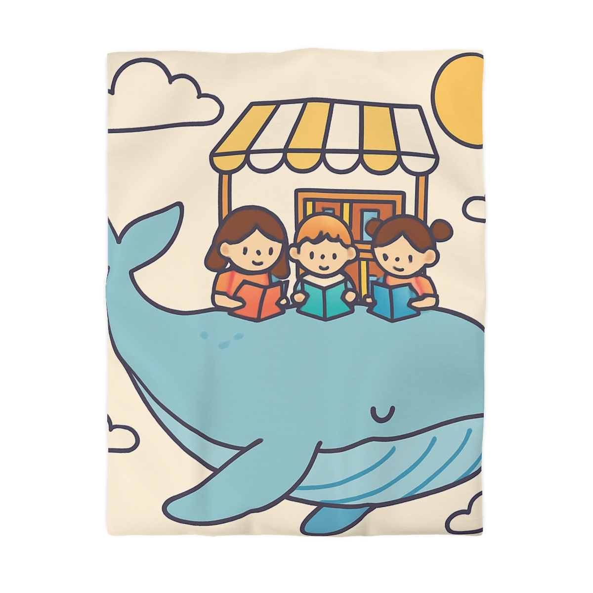 Sky Library On A Flying Whale trendy bedroom duvets