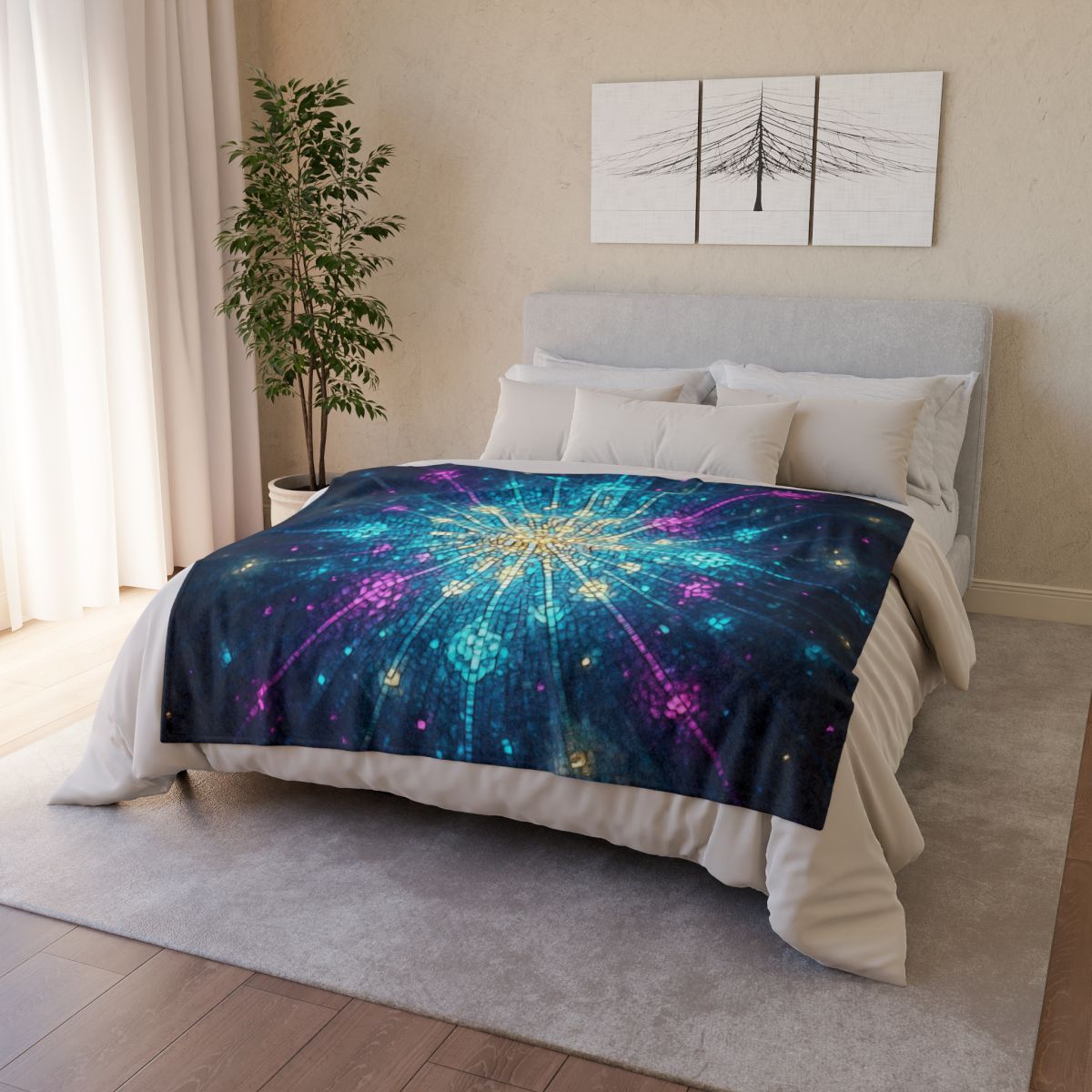 Photon Burst Mosaic trendy patterned blankets