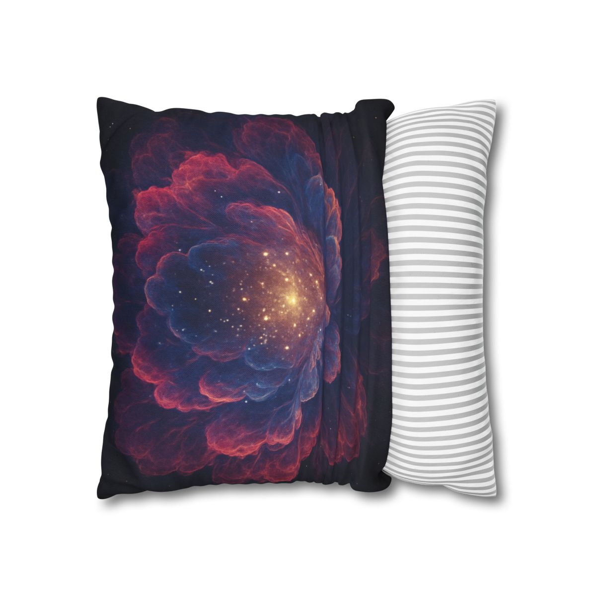 Fractal Nebula Bloom custom pillow cases
