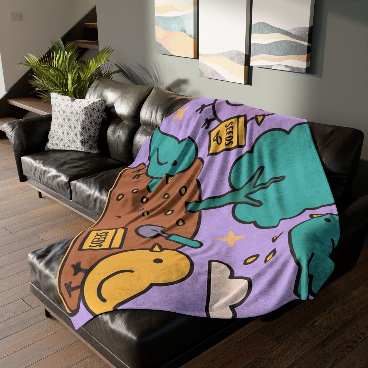 Galaxy Garden Aviary soft fleece blankets