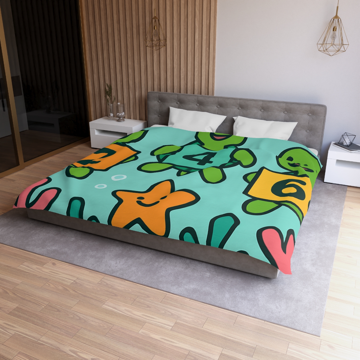 Coral Reef Math Parade Of Sea Turtles warm winter duvets