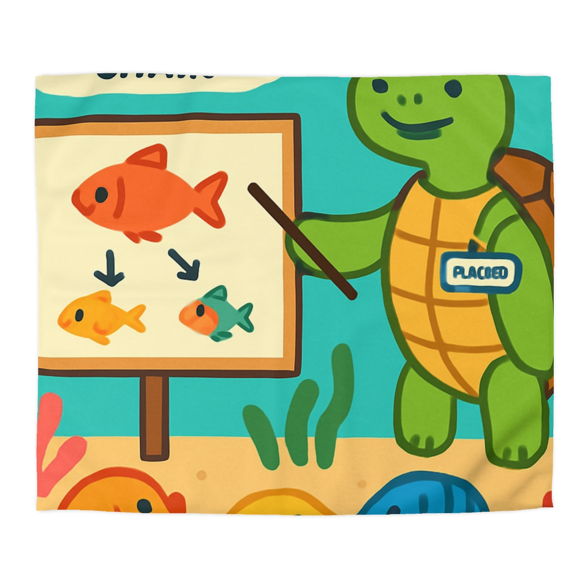 Coral Classroom Sea Turtle Guide trendy bedroom duvets