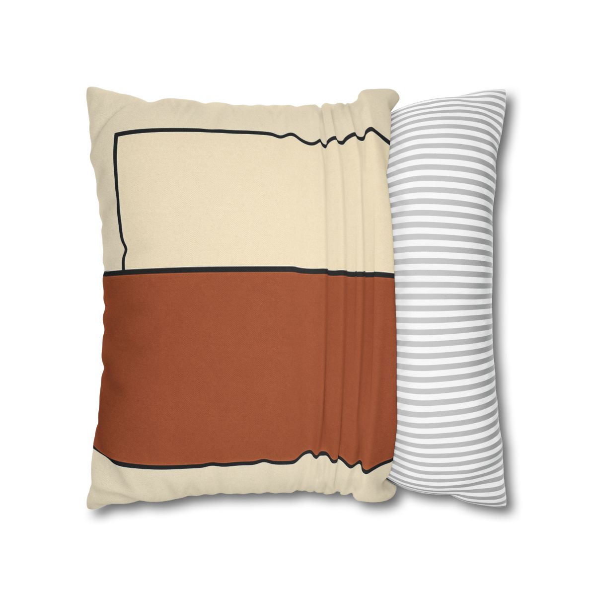 Offset Rectangle Pairing designer print pillow cases
