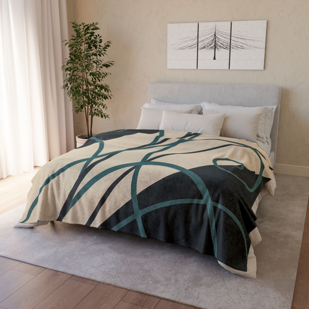 Tendril Motion Study stylish throw blankets