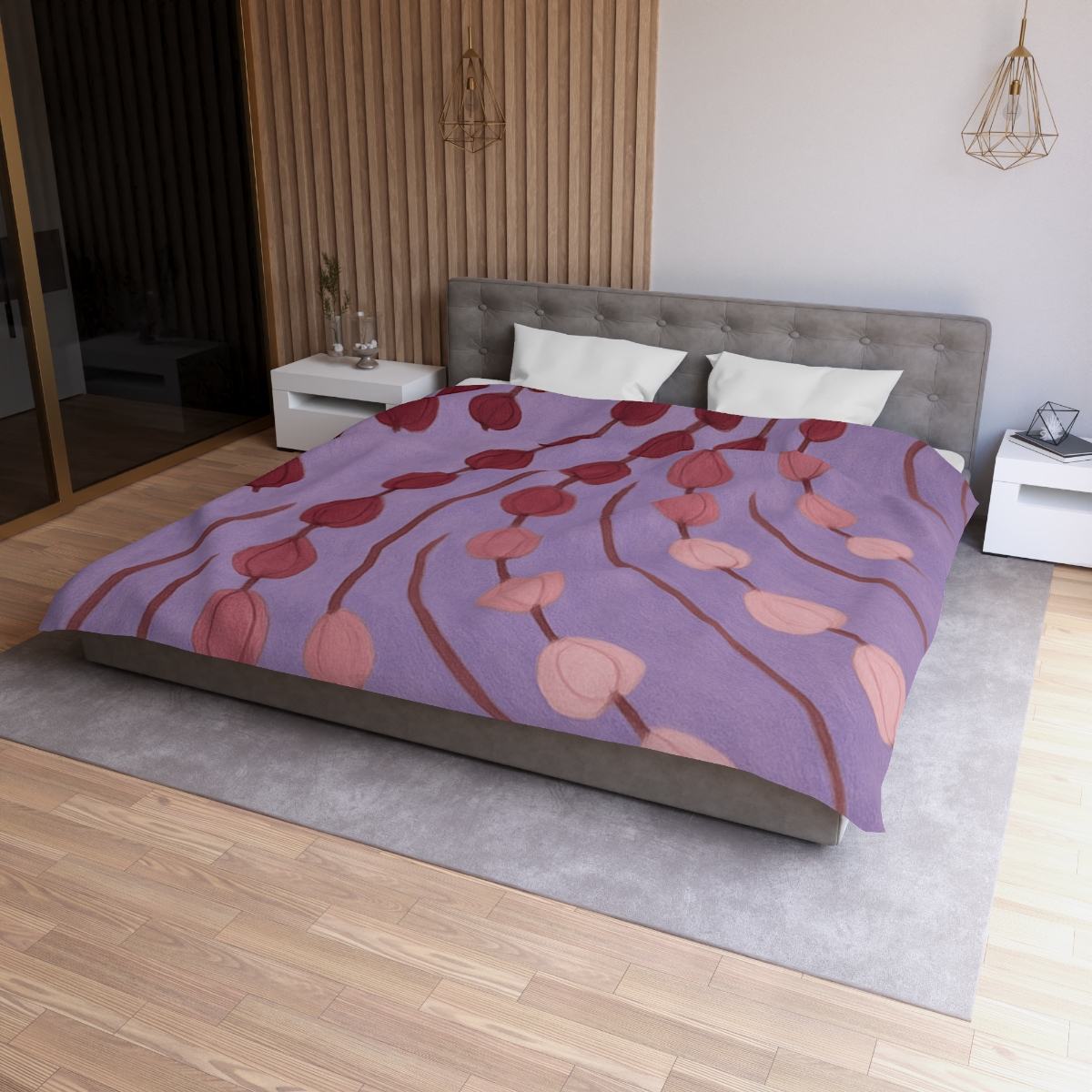 Spiral Bud Cascade personalized bedding duvets