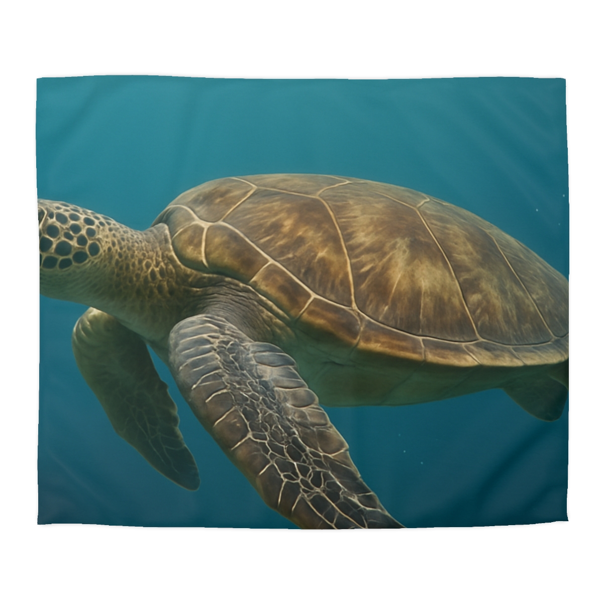 Emerald Drift Green Sea Turtle warm winter duvets