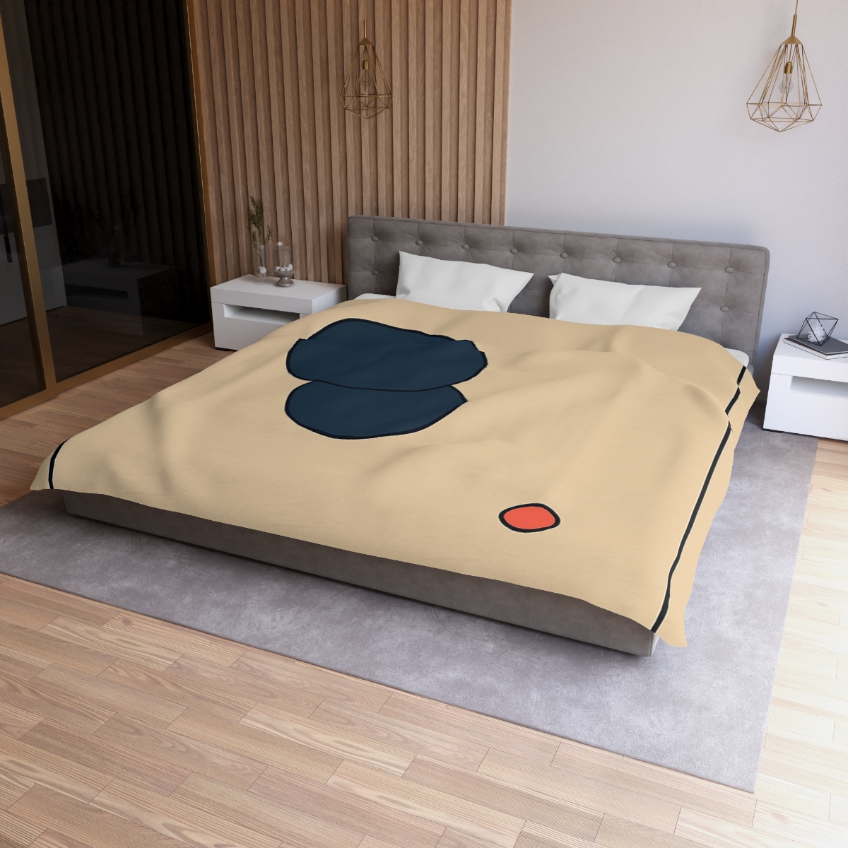 Offset Frame With Two Quiet Discs unique patterned duvets