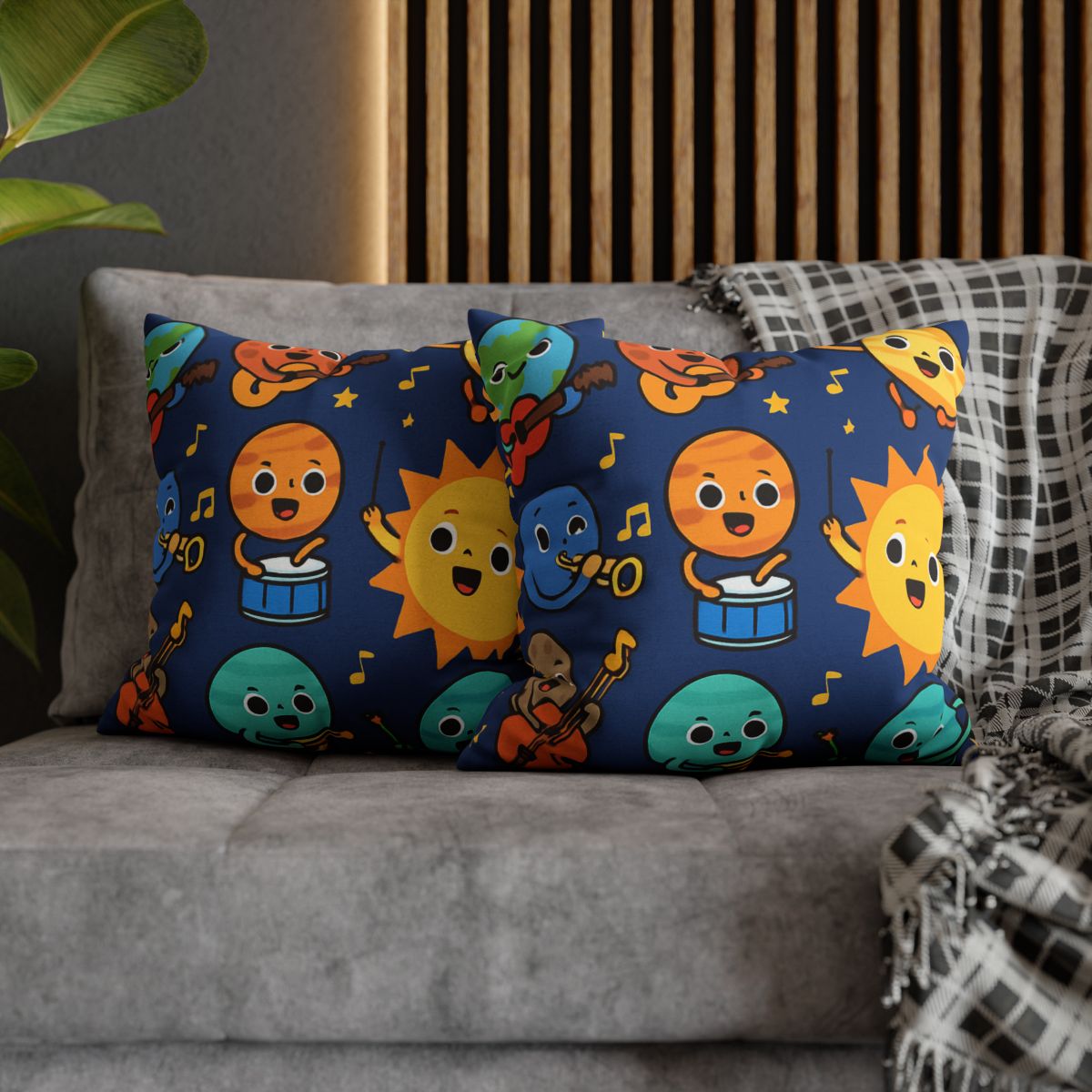 Planetary Music Band designer print pillow cases