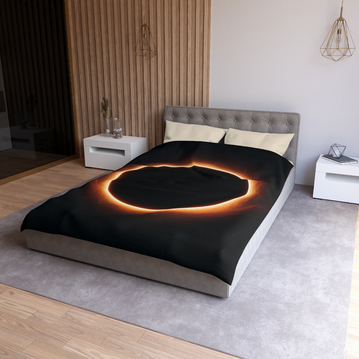 Dark Horizon Singularity Glow personalized bedding duvets