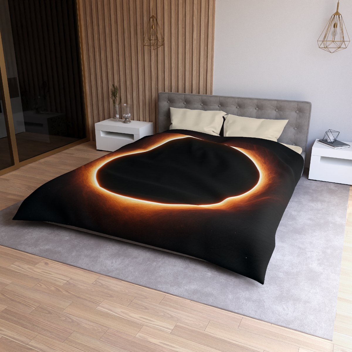 Dark Horizon Singularity Glow personalized bedding duvets