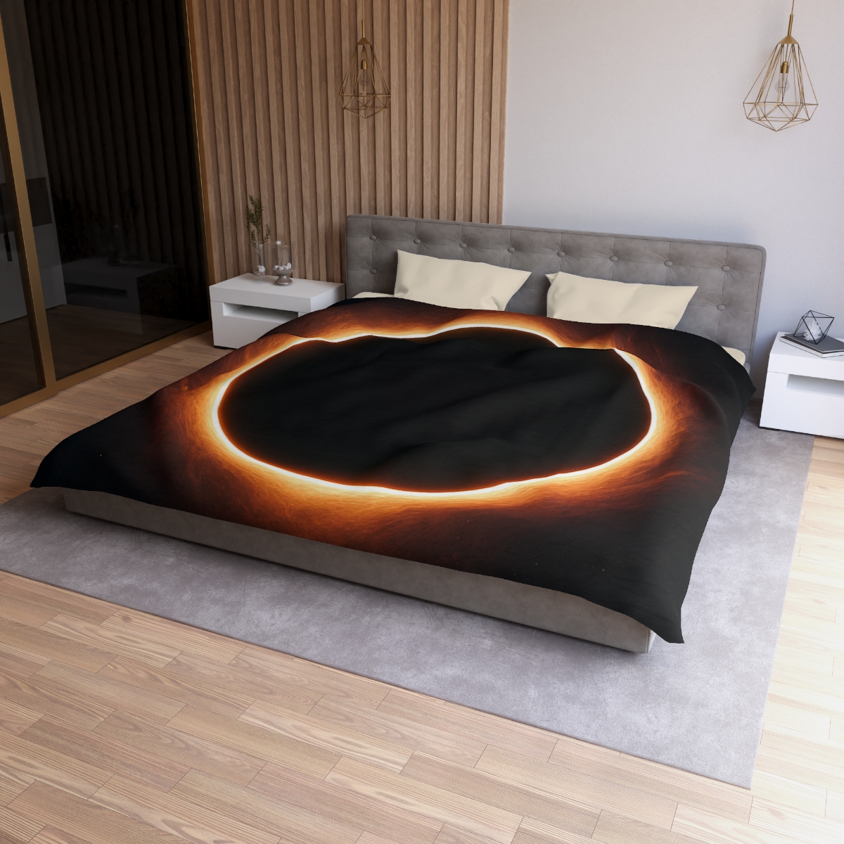Dark Horizon Singularity Glow personalized bedding duvets