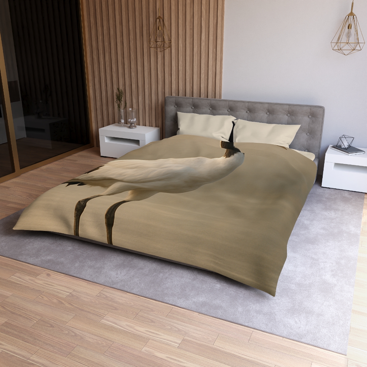 Dawn Balance Red Crowned Crane duvets for gifts