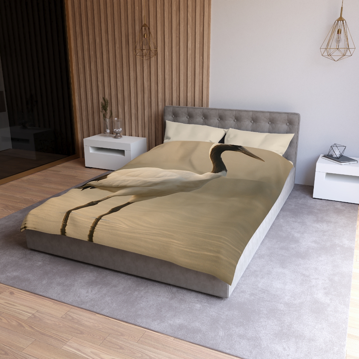 Dawn Balance Red Crowned Crane duvets for gifts