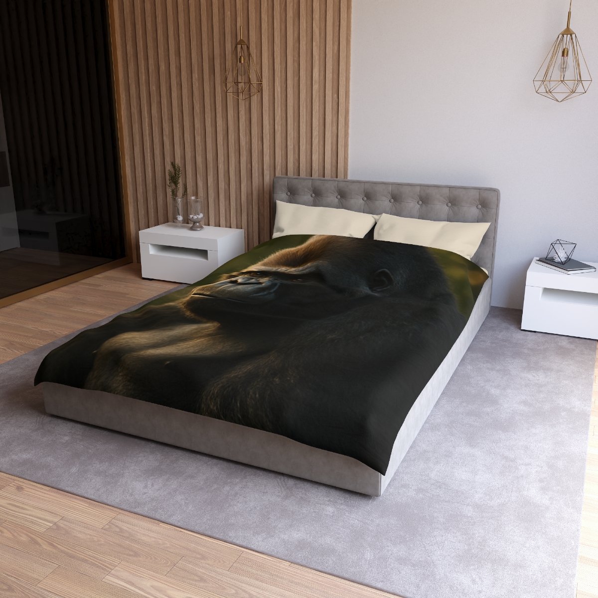 Dawn Guardian Silverback Gorilla designer printed duvets