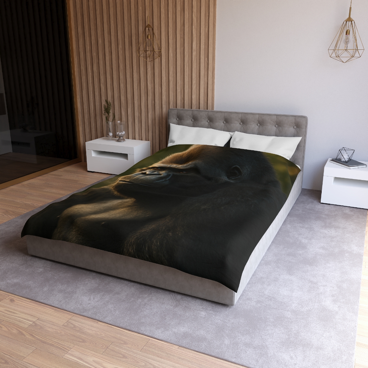 Dawn Guardian Silverback Gorilla designer printed duvets