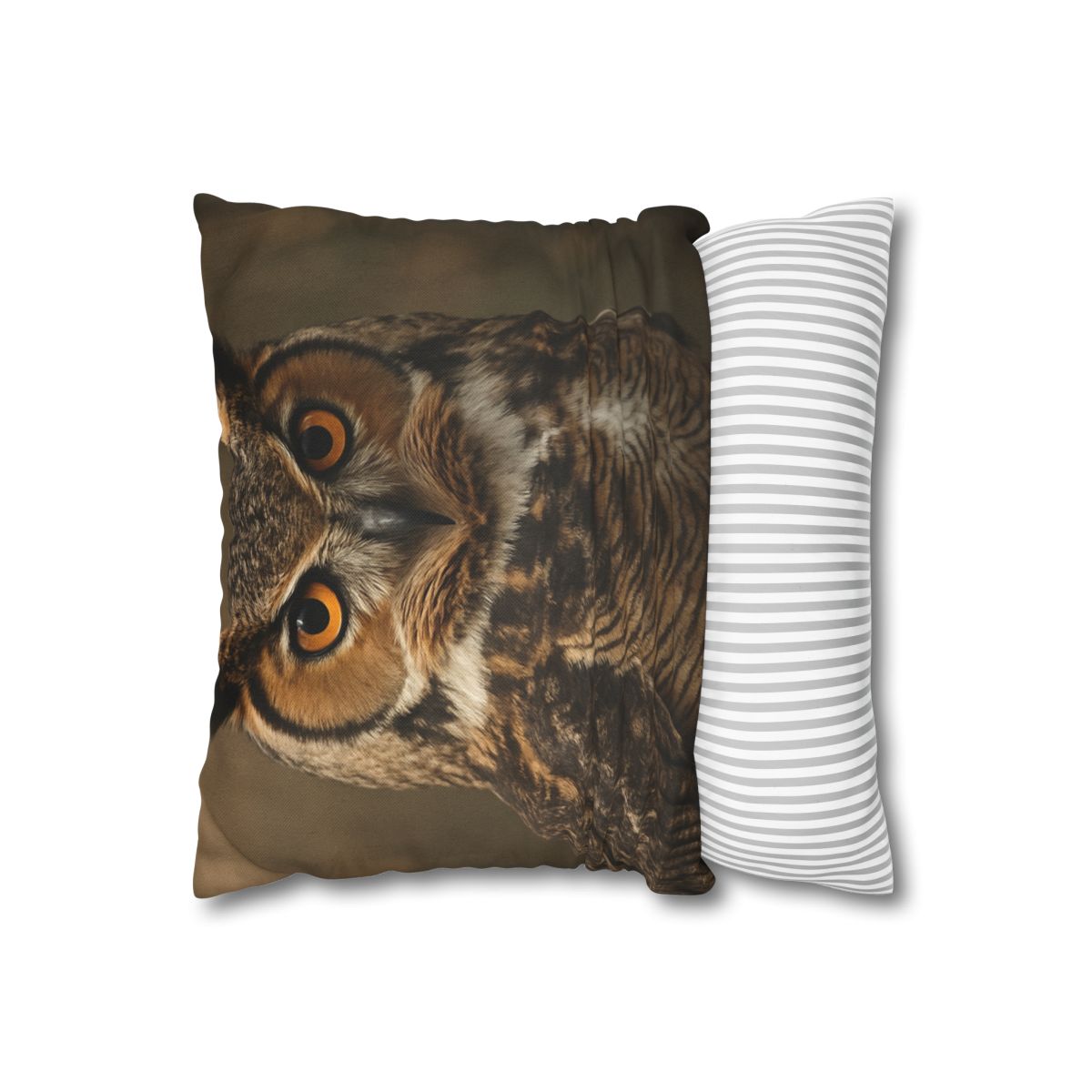 Dawn Listener Great Horned Owl designer print pillow cases