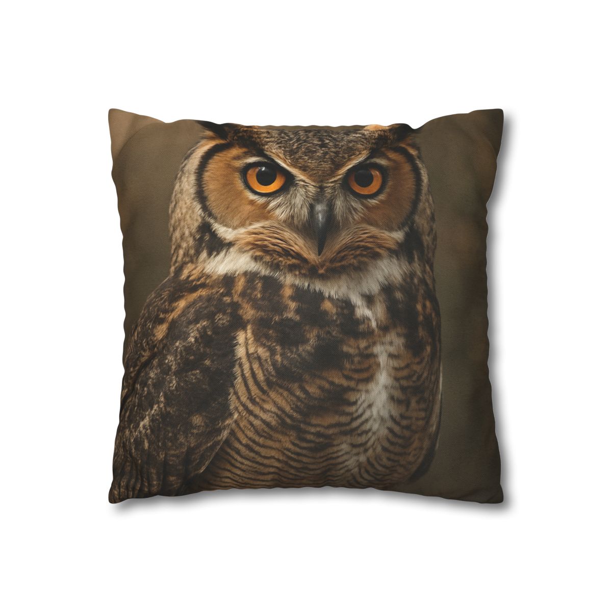 Dawn Listener Great Horned Owl designer print pillow cases