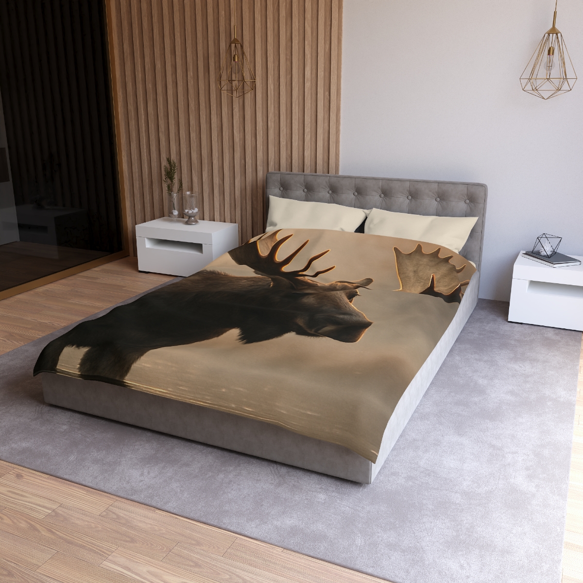 Dawn Mirror Moose warm winter duvets