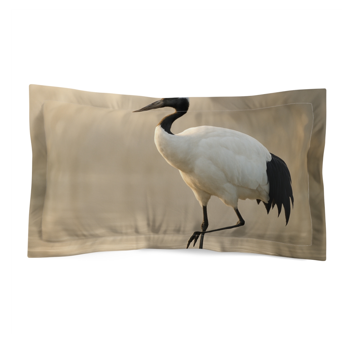 Dawn Mirror Red Crowned Crane soft plush pillows