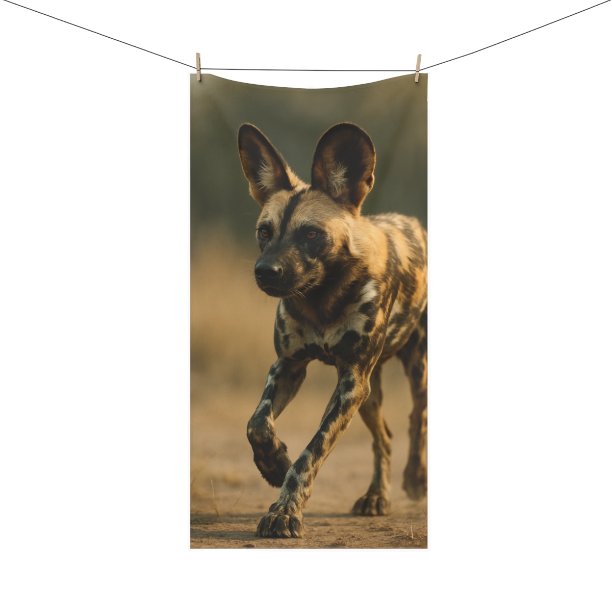 Dawn Run African Wild Dog custom towels