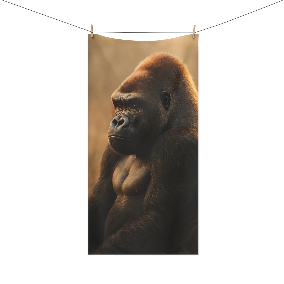 Dawn Watcher Silverback Gorilla custom towels