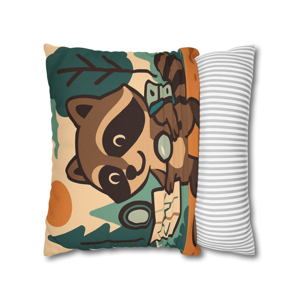 Robot Ranger Raccoon designer print pillow cases