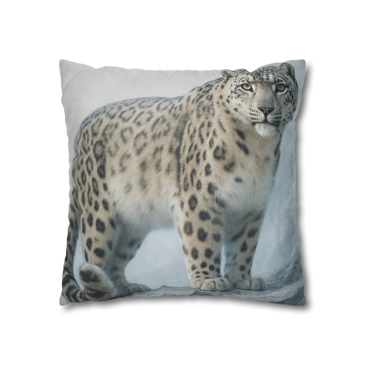 Frost Summit Snow Leopard soft cotton pillow cases