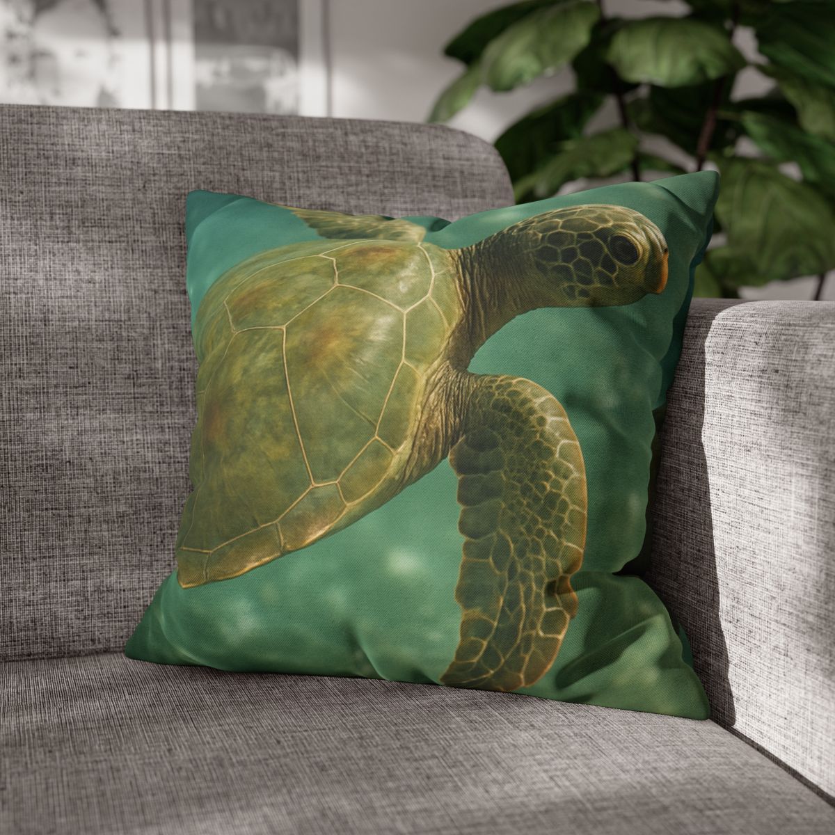 Sea Lantern Green Sea Turtle soft cotton pillow cases