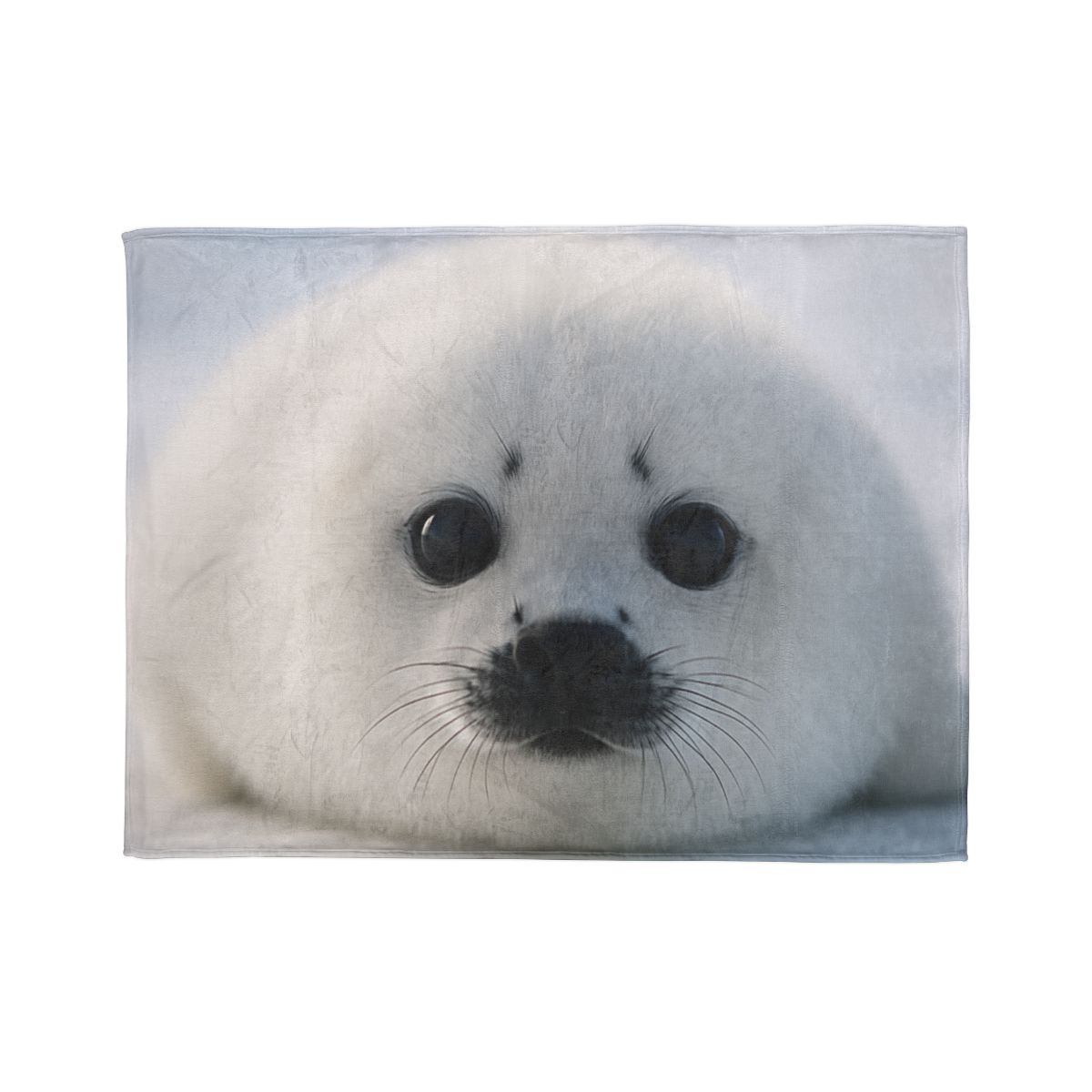 Snow Dream Harp Seal Pup personalized cozy blankets