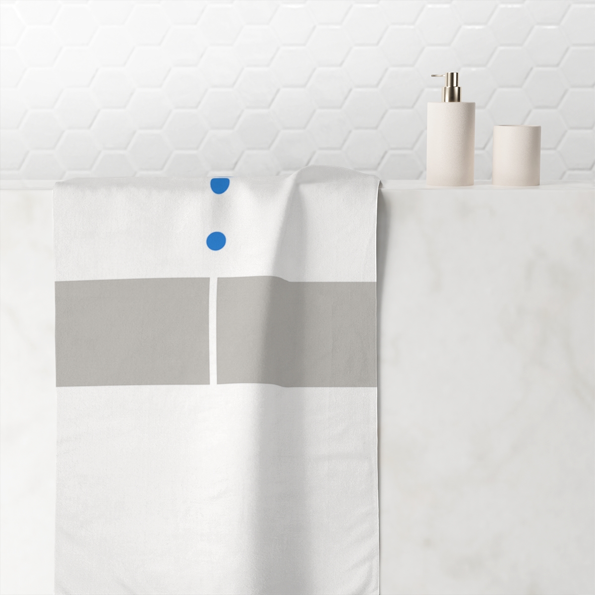 Split Band And Floating Dots designer printed towels