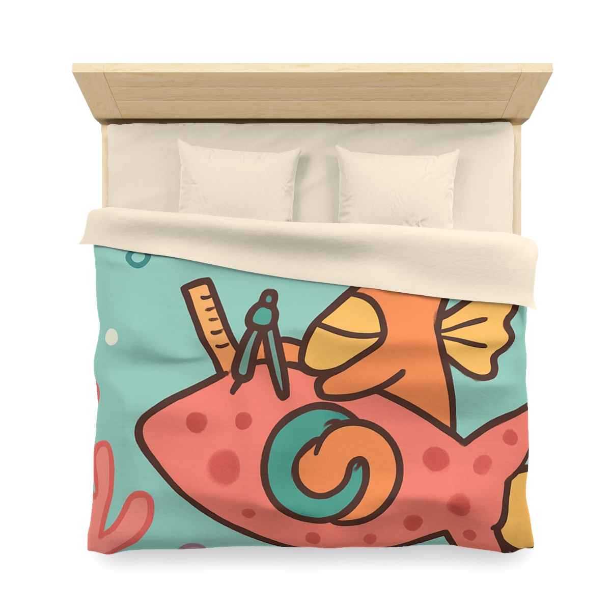 Coral Rocket Seahorse trendy bedroom duvets