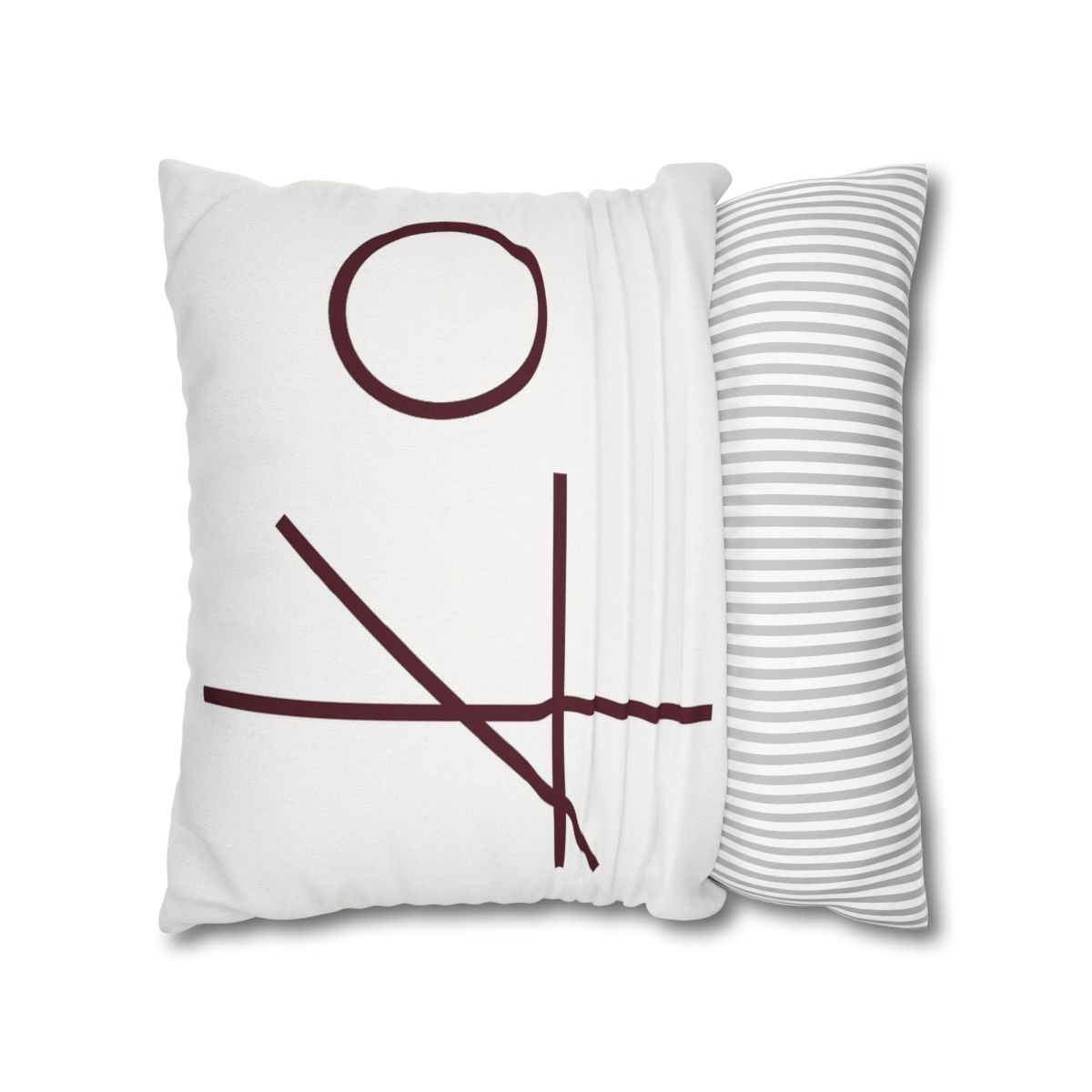 Intersecting Bar Triad With Open Circle unique gift pillow cases
