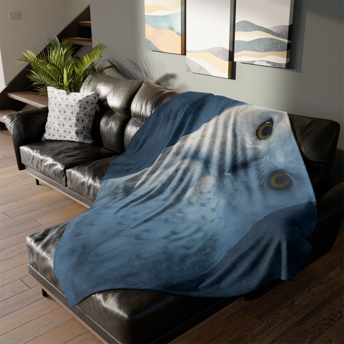 Midnight Watch Snowy Owl unique gift blankets
