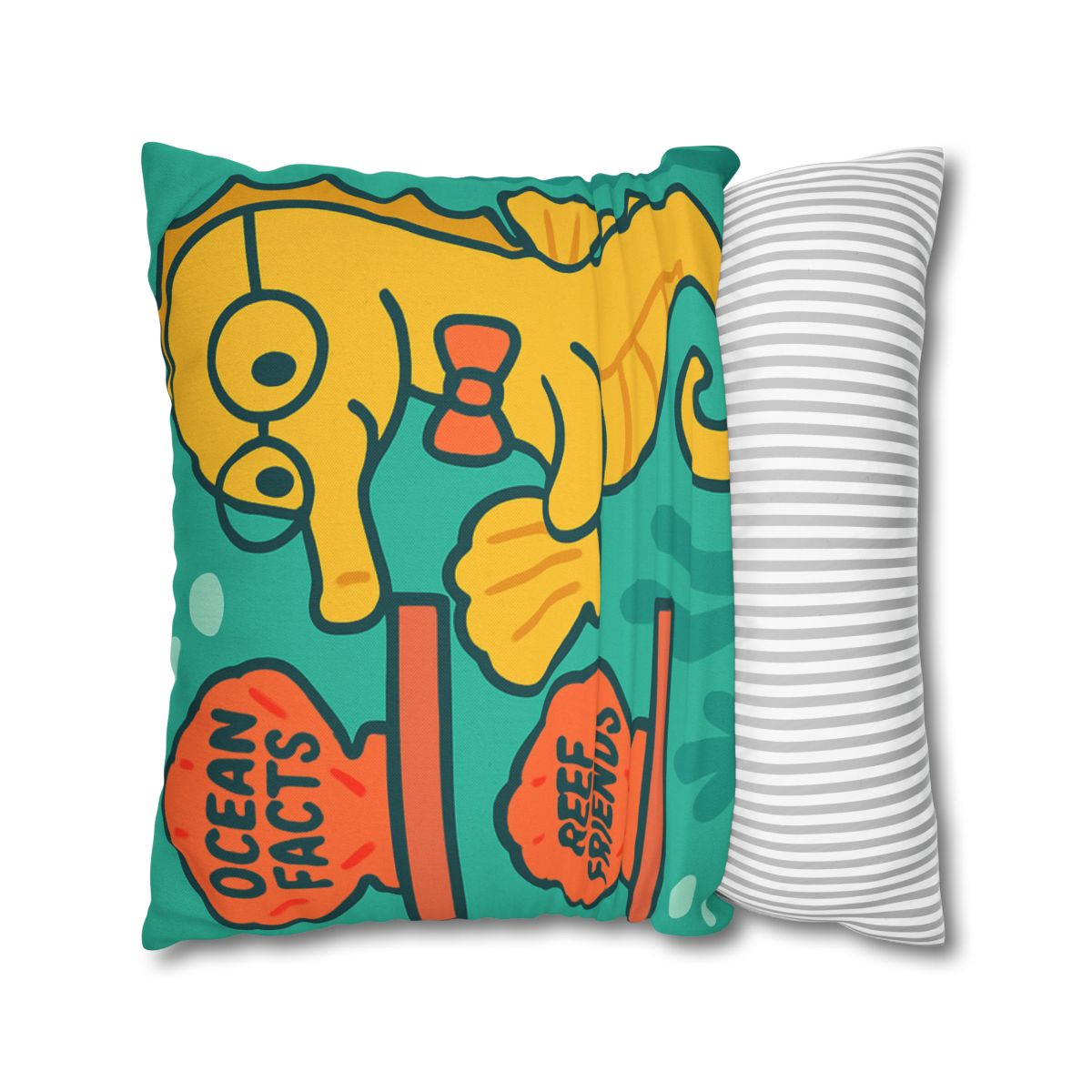 Underwater Library Of The Seahorse Librarian stylish decorative pillowcases