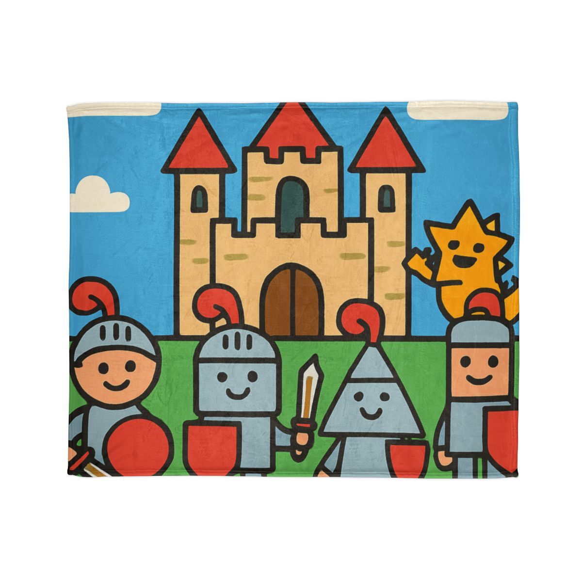 Castle Of Shape Knights soft fleece blankets