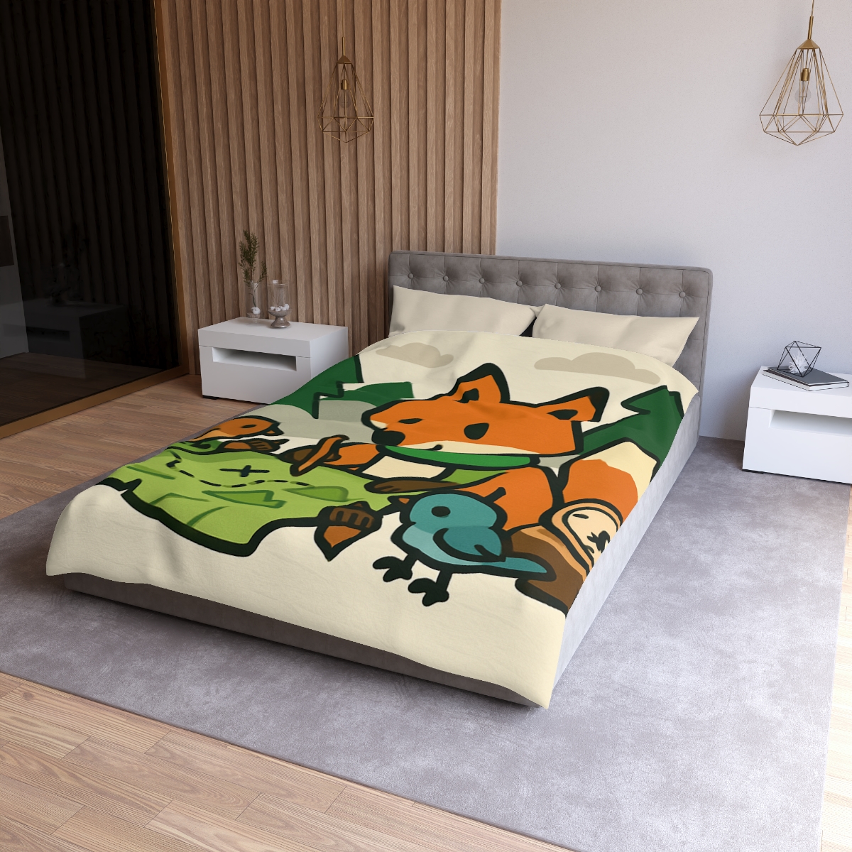 The Map Making Fox In Misty Pines duvets for gifts