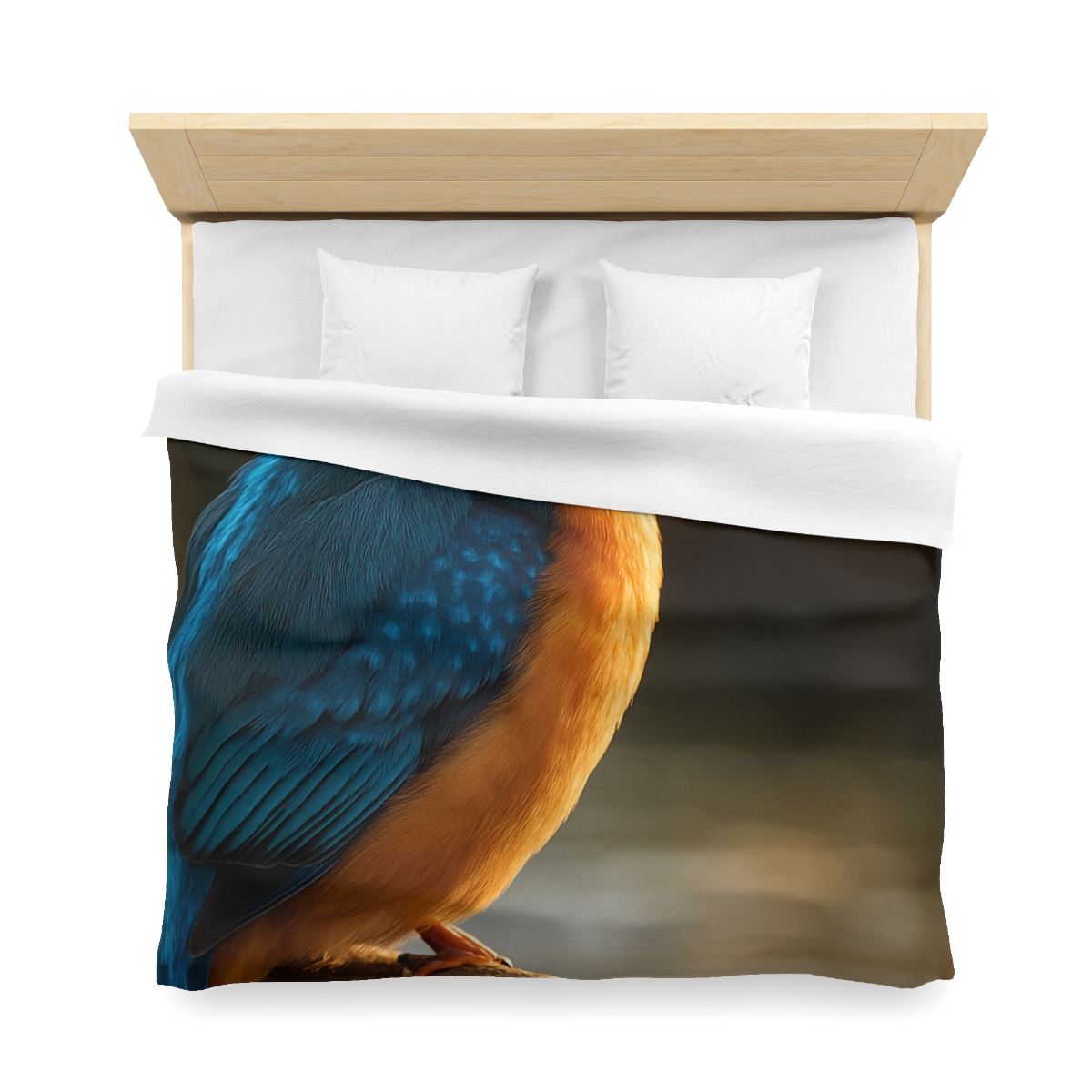 Azure Gaze Common Kingfisher designer printed duvets