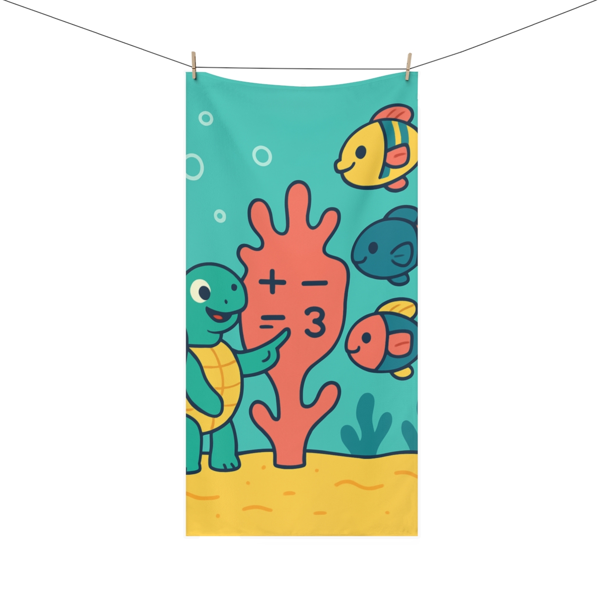 Cosmic Coral Classroom trendy hand towels
